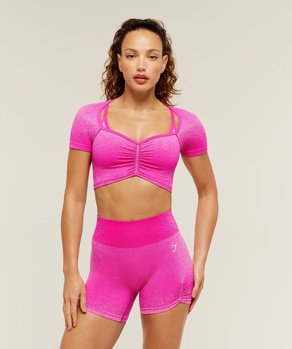 Blush Seamless Short Sleeve Top - US 9652