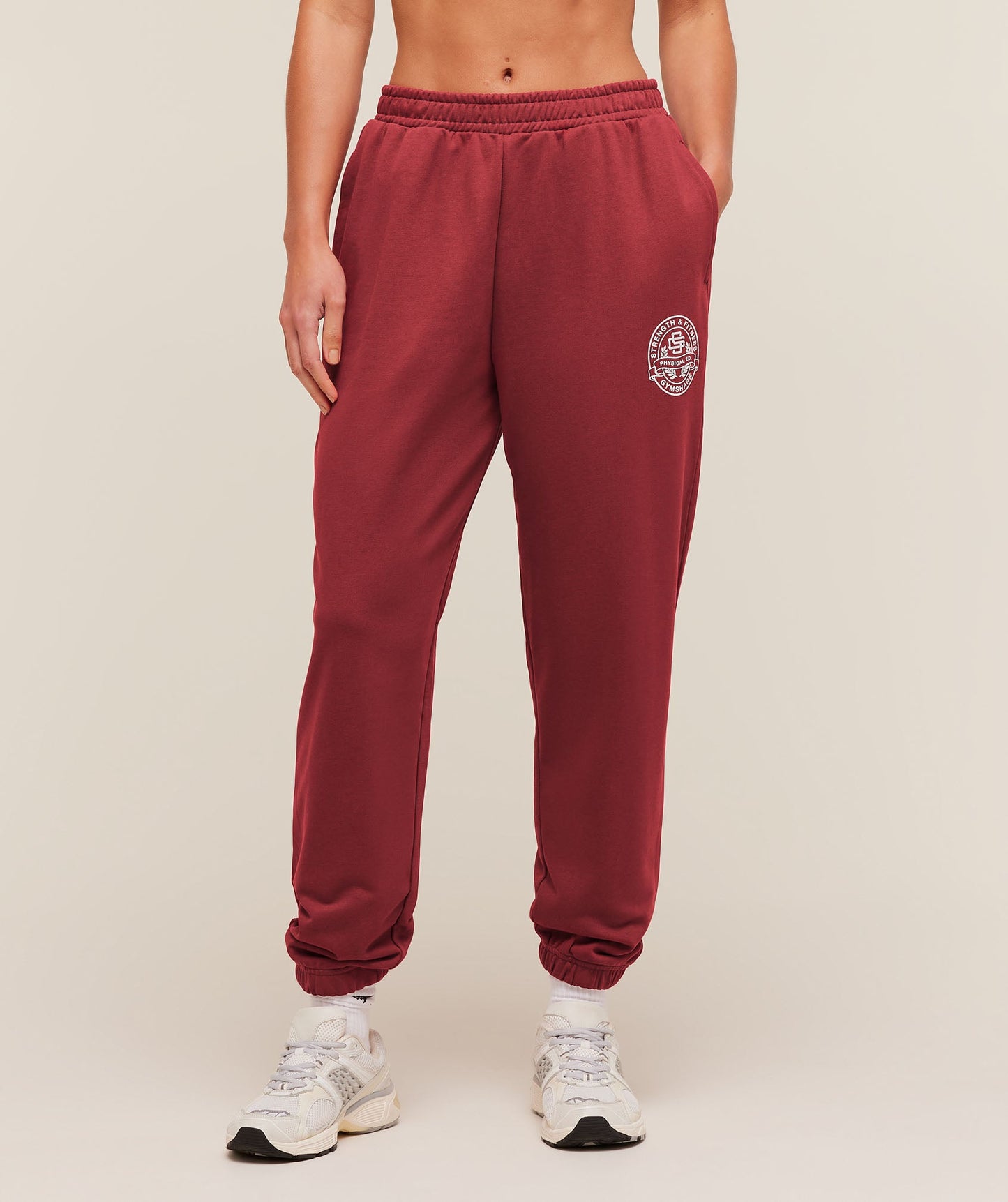 Strength and Fitness Crest Graphic Joggers - US 9360