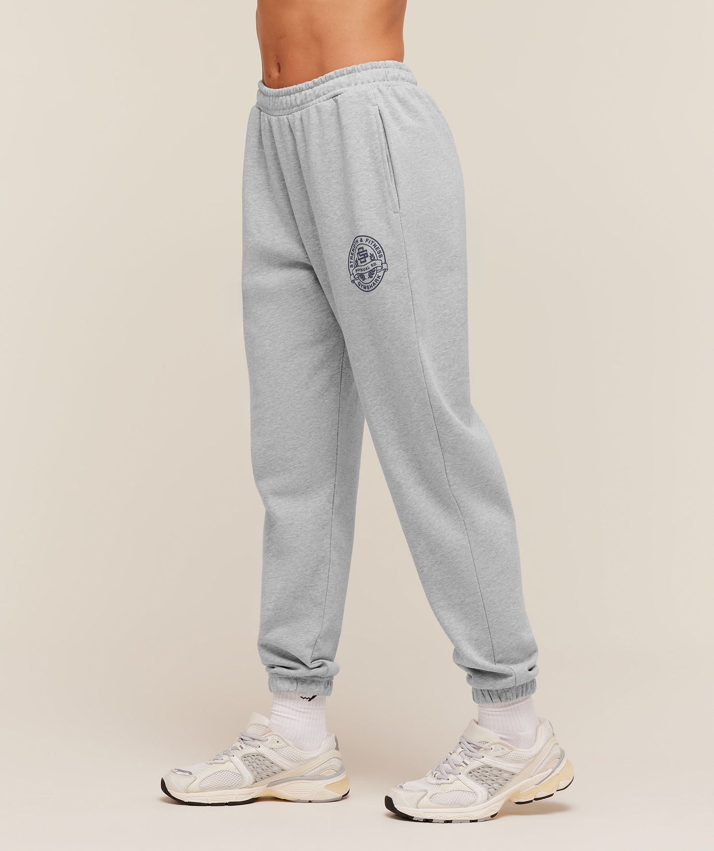 Strength and Fitness Crest Graphic Joggers - US 7752