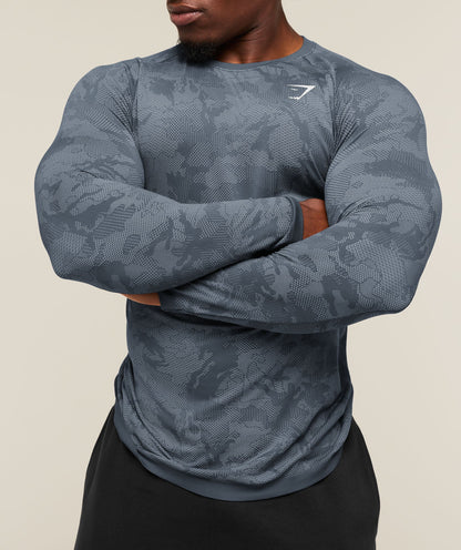 Geo Seamless Long Sleeve T-Shirt - US 9334