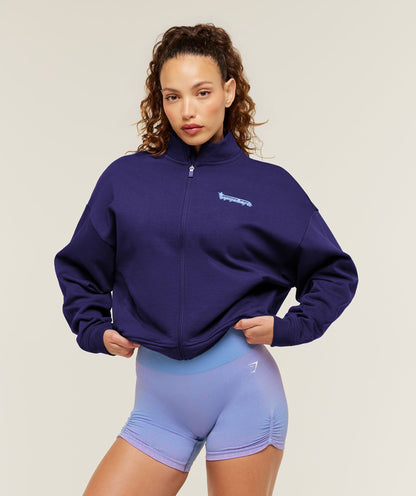 Script Embroidery Full Zip Jacket - US 4291