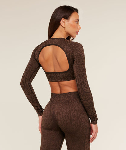 Adapt Animal X Whitney Long Sleeve Crop Top - US 2825