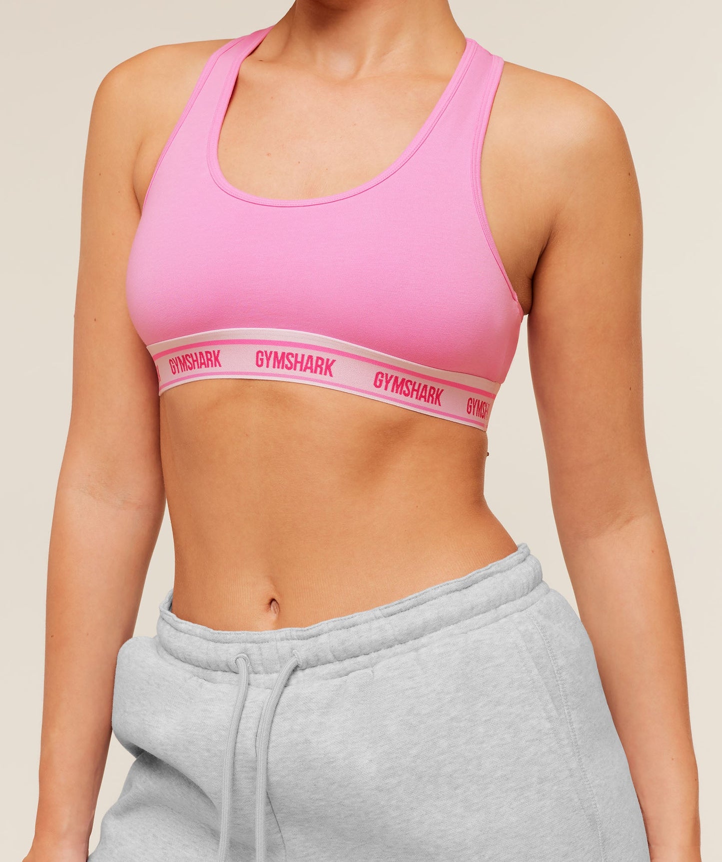 Elastic Branded Racerback Cotton Bralette - US 8711
