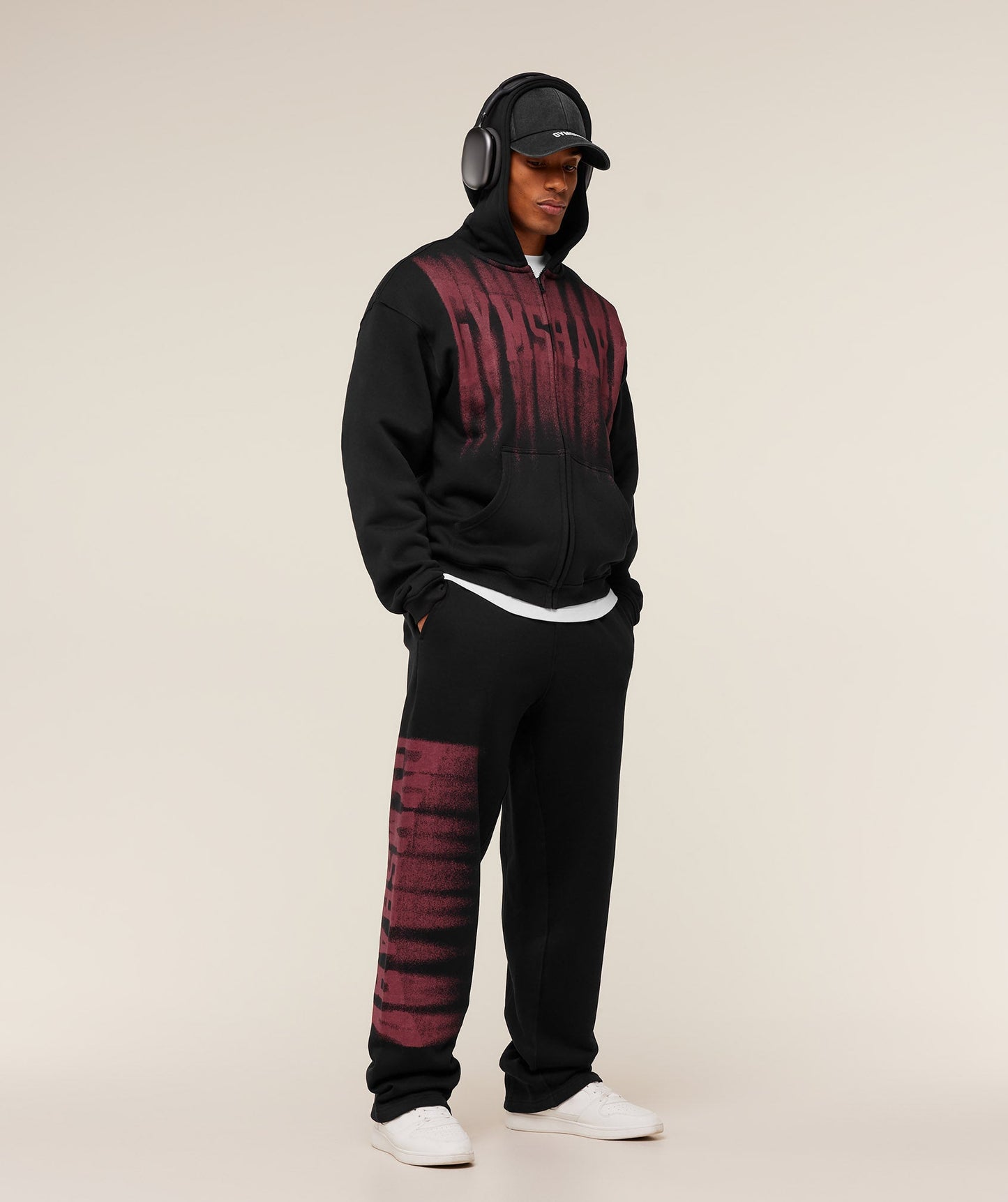 Fade Graphic Zip Through Hoodie - US 7942