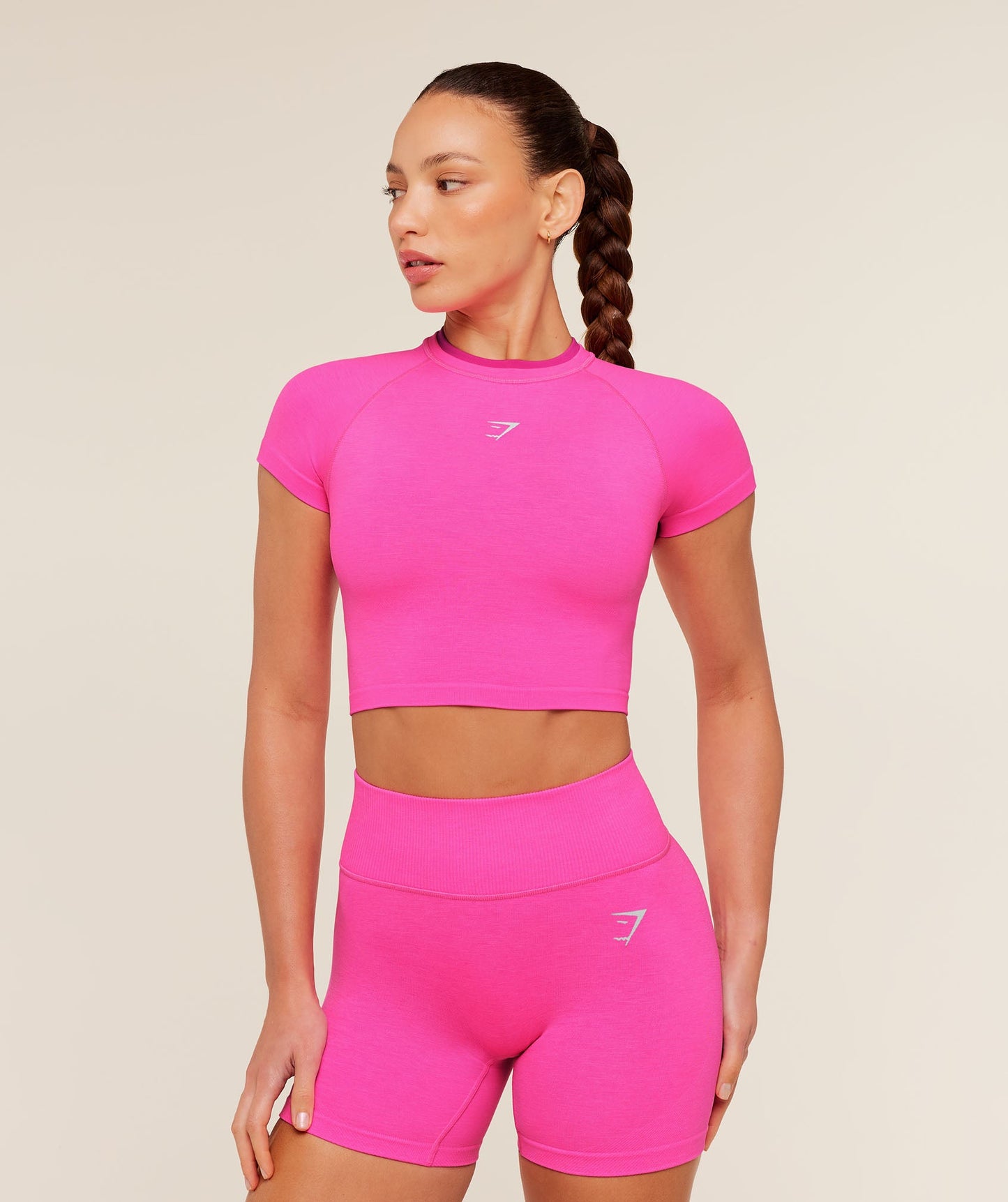 Interval Seamless Short Sleeve Crop Top - US 3559
